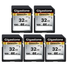 gigastone 32gB 5-Pack SD-kort V10 SDHc Hukommelseskort High Speed ???ull HD-video kompatibel med canon Nikon Sony Pentax Kodak Olympus Panasonic