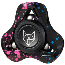 Freelove metal fidget spinner til voksne opgraderet r?v rustfrit st?l fidget leget?j h?j spin lang spindende finger gyro lille mini fidget blok t