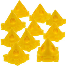 US Art Supply Yellow cone canvas and cabinet Door Risers - Acrylic and Epoxy Pouring Paint canvas Support Stands Pack of 50 great to get your canvas o