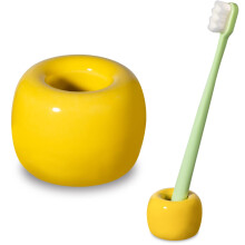 Urbanstrive Sleek Mini Ceramics tandb?rsteholder til bordplader til badev?relset (gul 1-pakke)