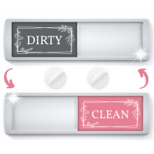 Stylish Dishwasher Magnet Clean Dirty Sign - Ideal Clean Dirty Magnet for Dishwasher - Kitchen Organizer and Gadget - Nice Office  Home Farmhouse Deco