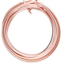 De Beadsmith Square Craft Wire - Wire Elements - Soft Temper - 18 Gauge 4 Yard Coil - Rose Gold Color - Beading Wire Gebruikt voor het maken van sier