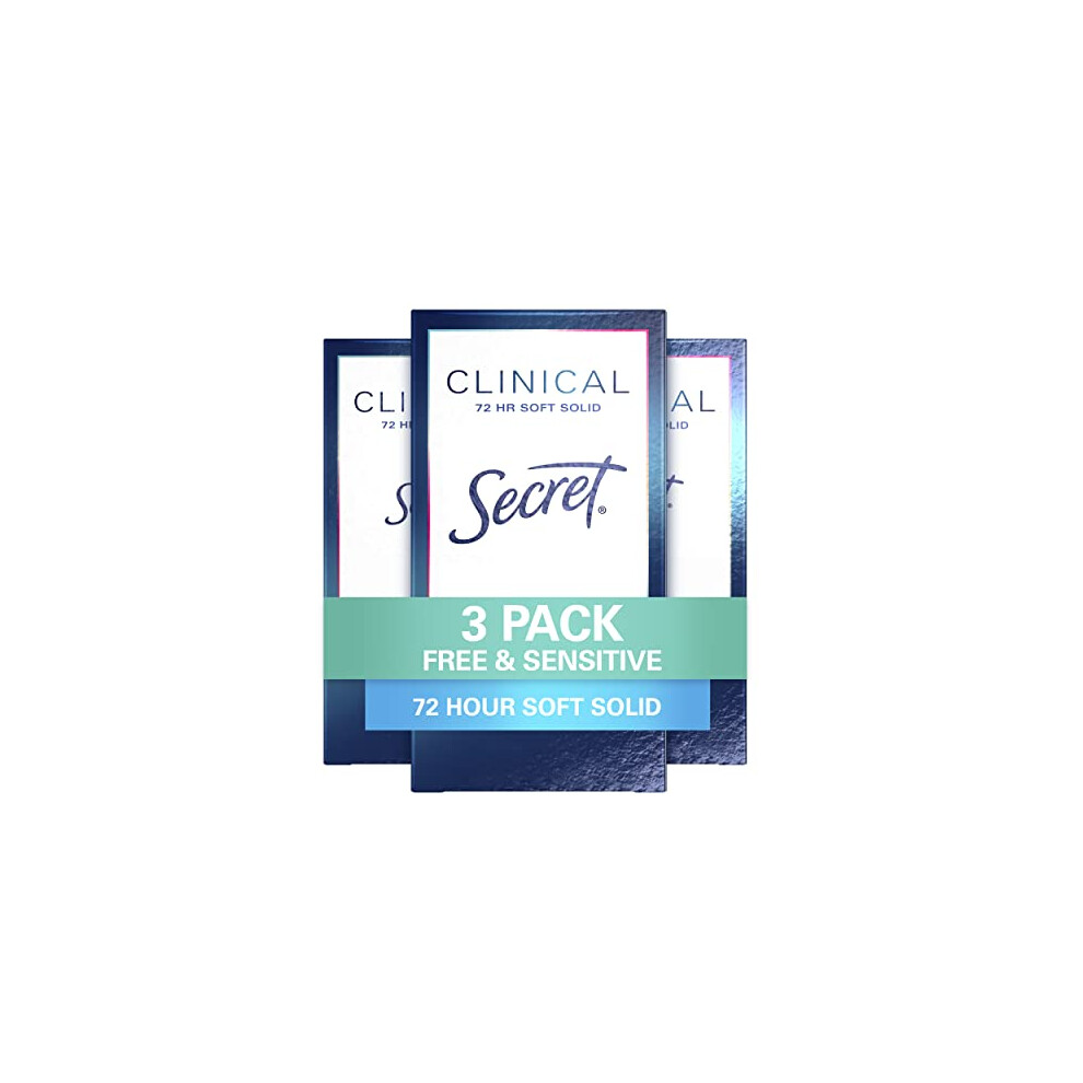 Secret Clinical Strength Soft Solid Antitranspirant Und Deodorant F R Frauen, Free Sensitive, 16 Oz, 3Er-Pack-image