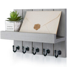 Rebee Vision Cle decorative et porte-courrier pour mur - Clenes de cles modernes avec montage mural d'organisateur d'etagere et de courrier pour