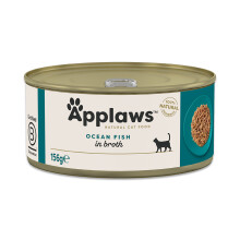 Applaws Natural Ocean Fish in Broth Wet Cat Food - 156g × 24 Tins