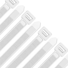 Oksdown 100 Pack 20 inch White Heavy Duty Zip Ties Thick clear cable Ties with 120 lbs Tensile Strength Large Plastic Wire Ties