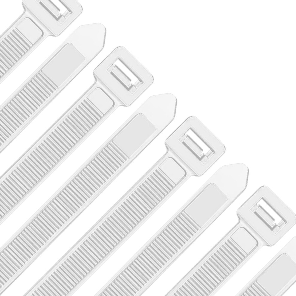 Oksdown 100 Pack 20 Inch White Heavy Duty Zip Ties Thick Clear Cable Ties With 120 Lbs Tensile Strength Large Plastic Wire Ties 8711186910725