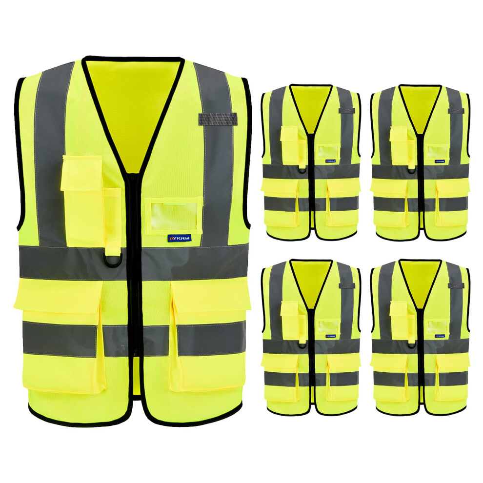 A-Safety 5 Pack High Visibility Reflective Vest For Menxxxl 6093201180750