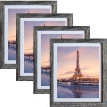 SESEAT 8x10 Picture Frames grey with Mat Photo Frames Pack of 4 for Tabletop or Wall
