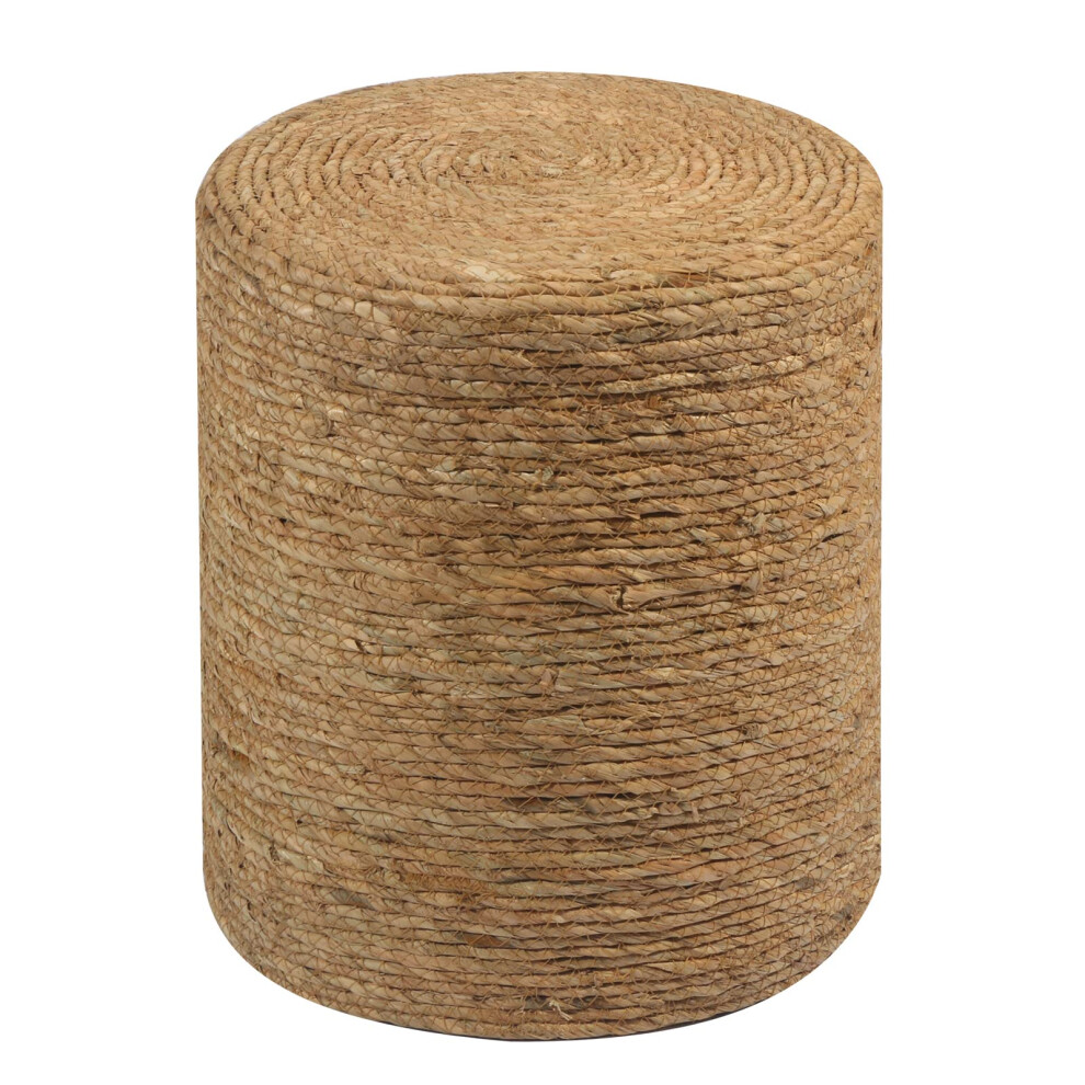 Wimarsbon Natural Seagrass Foot Stool  Hand Weaving Round Ottoman  for Living Room  Outdoor Seat Natural-image-OPC-PFMSQCM-NEW