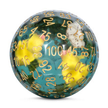 DNDND D100 terninger med and indeni harpiks 100-sidet matrice med gennemskinnelig pose til D&D