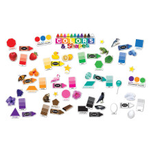 Ashley Productions Zestaw mini tablic ogloszen Smart Poly, kolory/ksztalty, 61-czesciowy zestaw