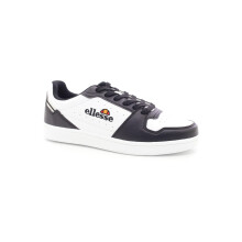 (UK Size 9, White/Black) ellesse Men's Panda Cupsole Classic Stylish Comfort Lace Up Sneaker Trainers