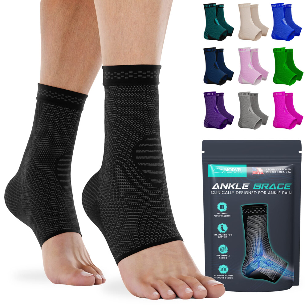 Chevill   re Modvel pour femmes et hommes - 1 paire de manchons de soutien et de bandage de cheville - Chevill   re de compression pour entorse de la