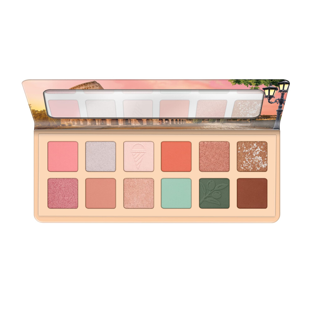 Essence | Benvenuti A Roma Eyeshadow Palette | 12 Highly Pigmented Matte & Metallic Shades | Vegan & Cruelty Free Paraben Free