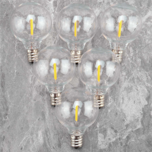Stück G40 LED-Ersatzglühbirnen, E12-Schraubsockel, bruchsichere LED-Globe-Glühbirnen für Solar-Lichterketten, Warmweiß