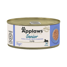 Applaws Natural Wet Senior Cat Food Tuna Fillet with Sardine in Jelly - ( 24 x 70g )