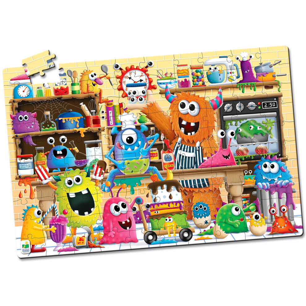 Photos - Jigsaw Puzzle / Mosaic Learning Journey International Puzzle Doubles glow in The Dark - Monsters - 100 Piece glow in The Dark Preschool Puzzle 3 x