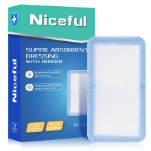 Niceful Super Absorberende Verband, 4x 8 Niet-Plakkende Verbanden voor Wonden, Grote Dikke Absorberende Pads, 10 Individueel Verpakt