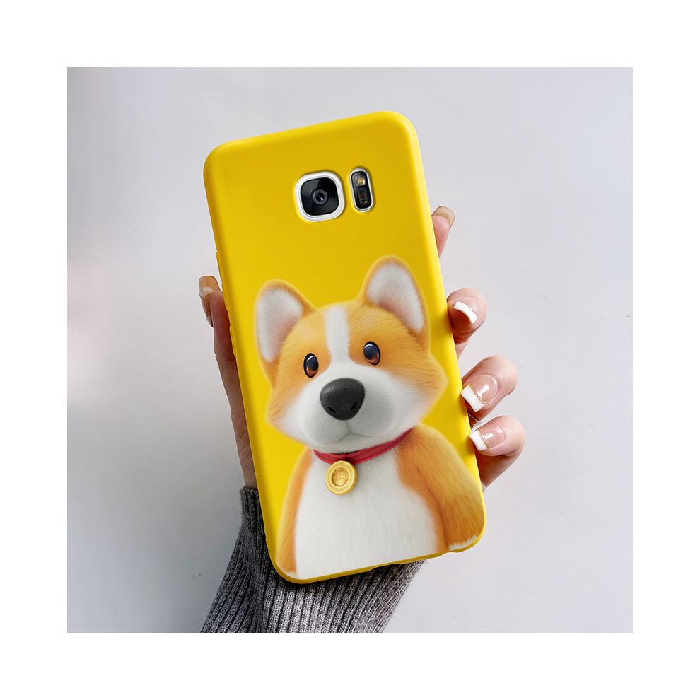 (-L11, For Galaxy S7 Edge) For Samsung Galaxy S7 Edge Case Cute Panda Silicon Yellow 931287671082