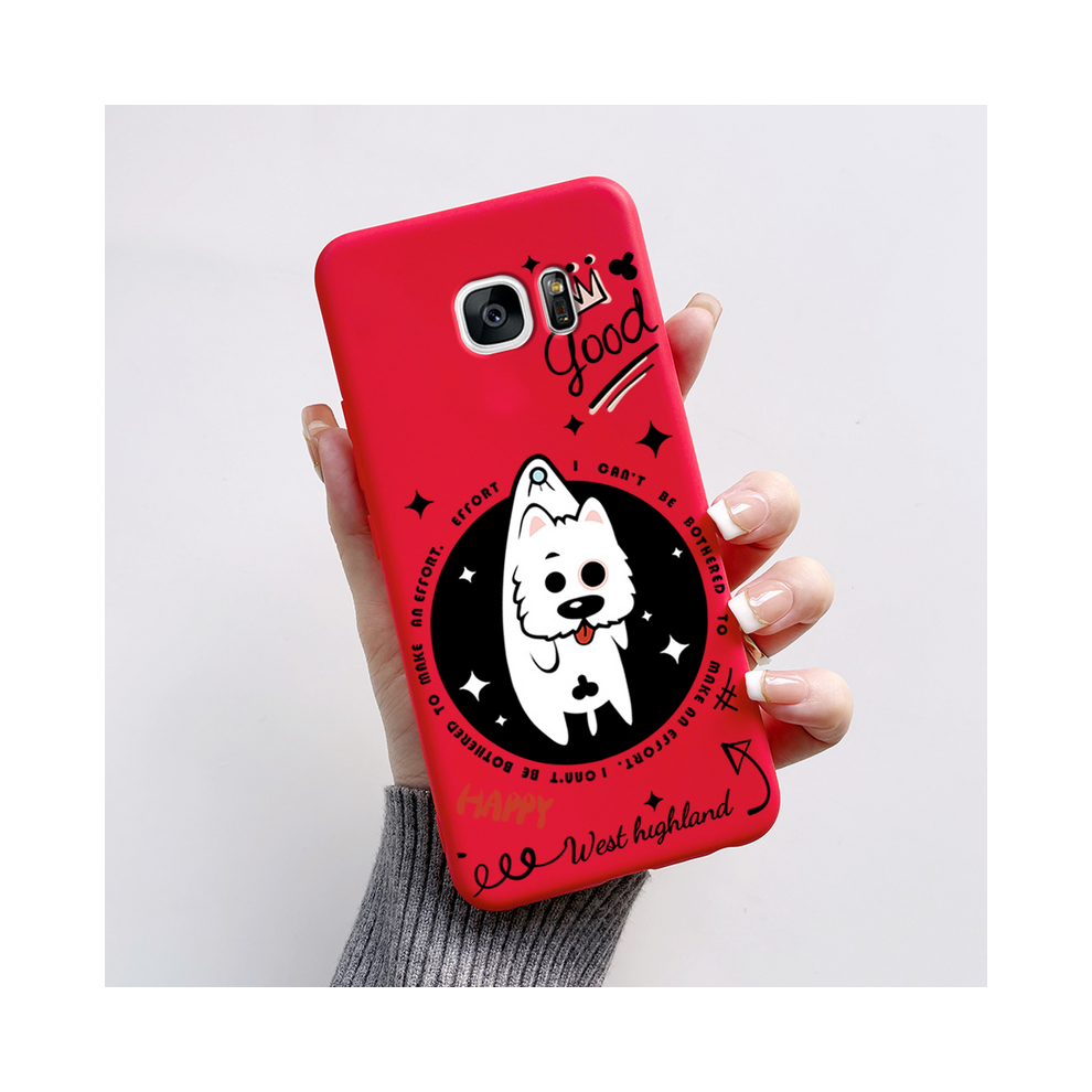 (-L10, For Galaxy S7 Edge) For Samsung Galaxy S7 Edge Case Cute Panda Silicon Red 931287671242