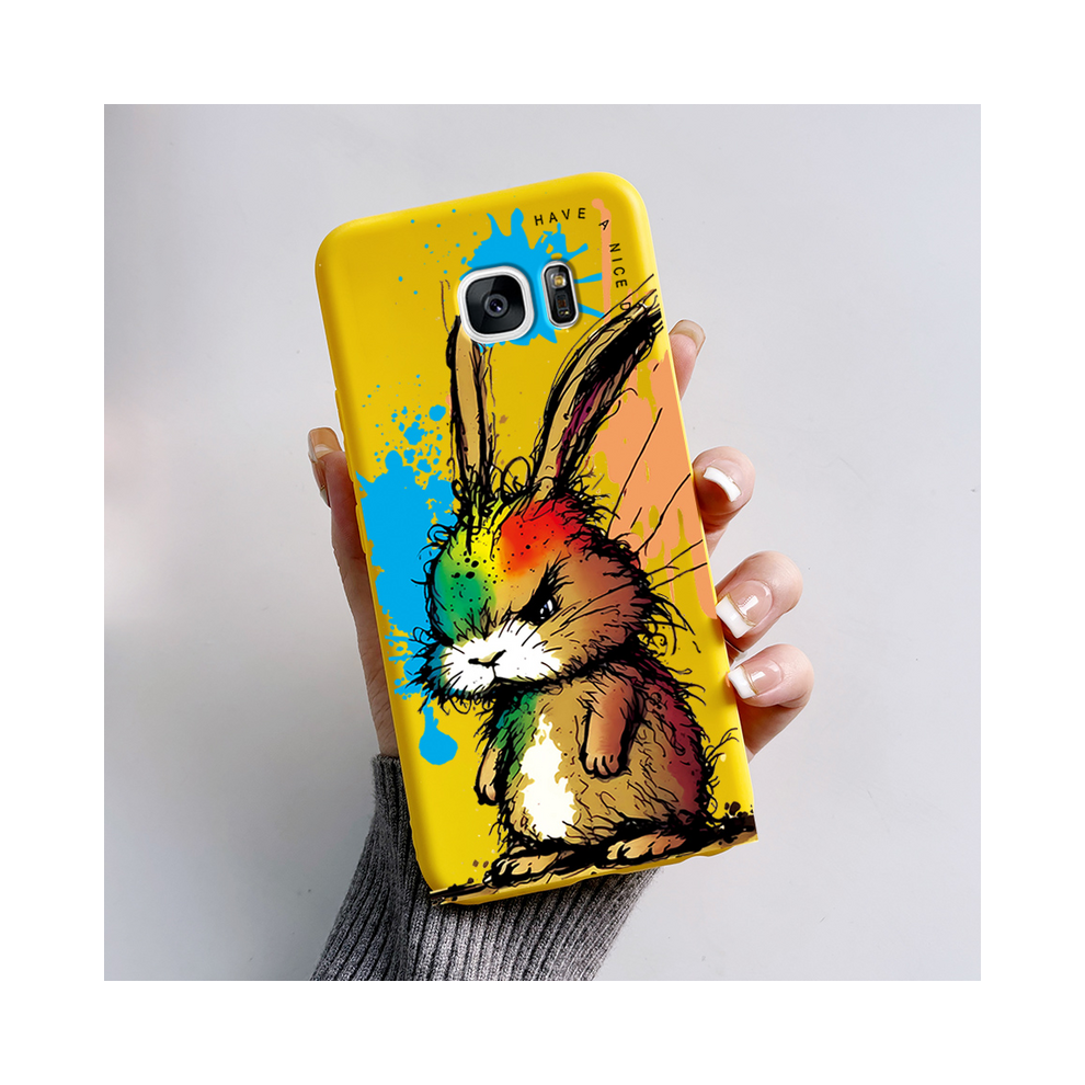 (-L03, For Galaxy S7 Edge) For Samsung Galaxy S7 Edge Case Cute Panda Silicon Yellow 931287671402