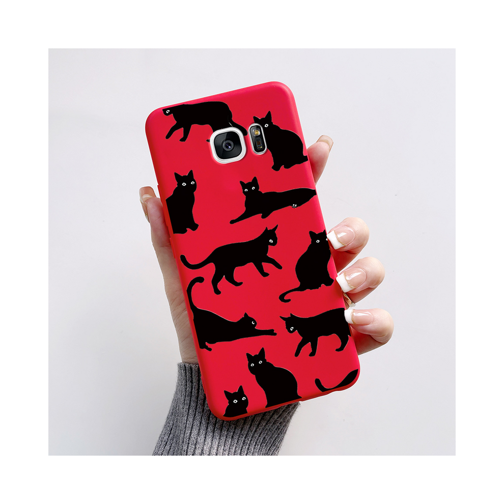 (-L02, For Galaxy S6 Edge) For Samsung Galaxy S7 Edge Case Cute Panda Silicon Red 931287671549