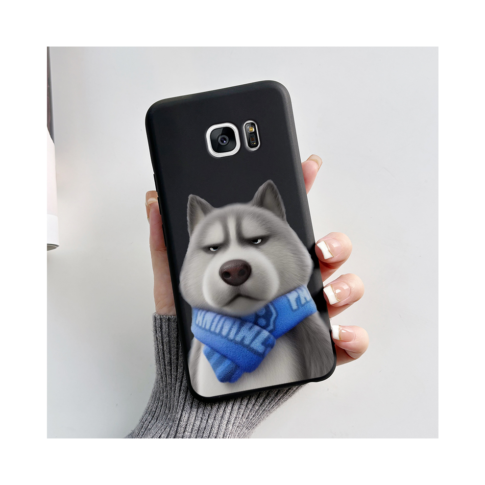 (-L10, For Galaxy S7 Edge) For Samsung Galaxy S7 Edge Case Cute Panda Silicon Black 931287671648