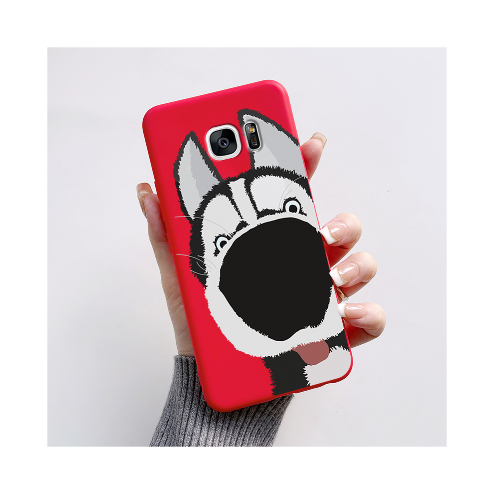 (-L06, For Galaxy S7) For Samsung Galaxy S7 Edge Case Cute Panda Silicon Red 931287671693