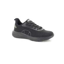 (UK Size 12, Black) ellesse Men's Como Runner 1051 Sports Fitness Gym Running Lace Up Sneaker Trainers