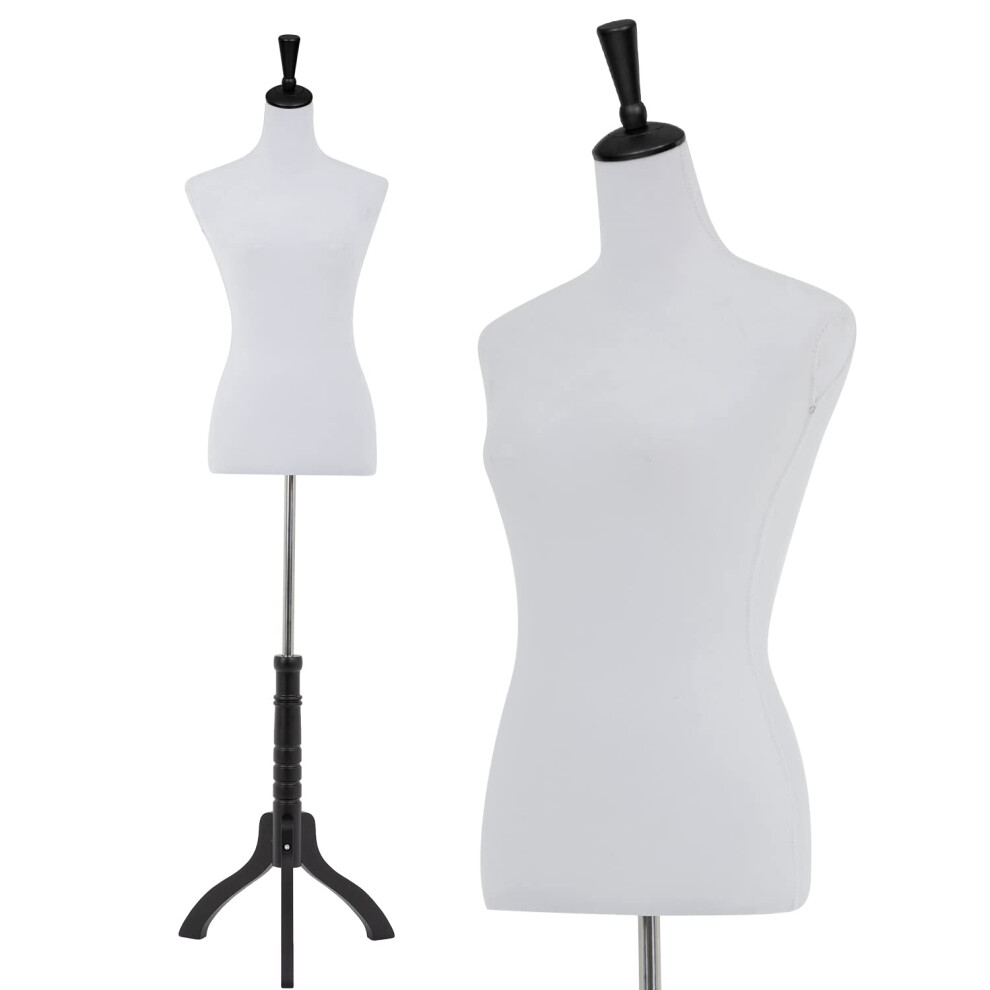Mannequin femme 140-170 cm, buste de couture, mannequin de robe, corps de mannequin, mannequin de robe r   glable avec support en bois pour vitrine