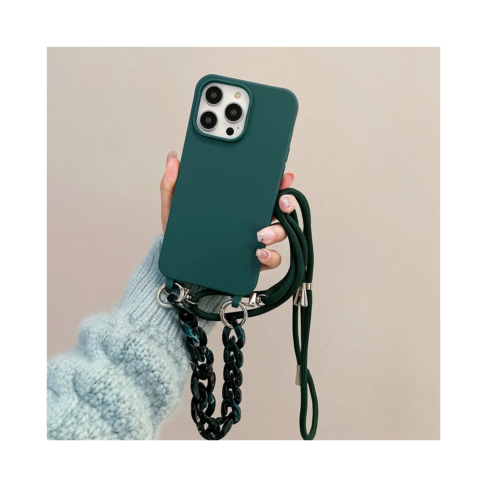 (, For Iphone Xs) Wrist Strap Crossbody Phone Case For Iphone 14 Plu Green 931287679378
