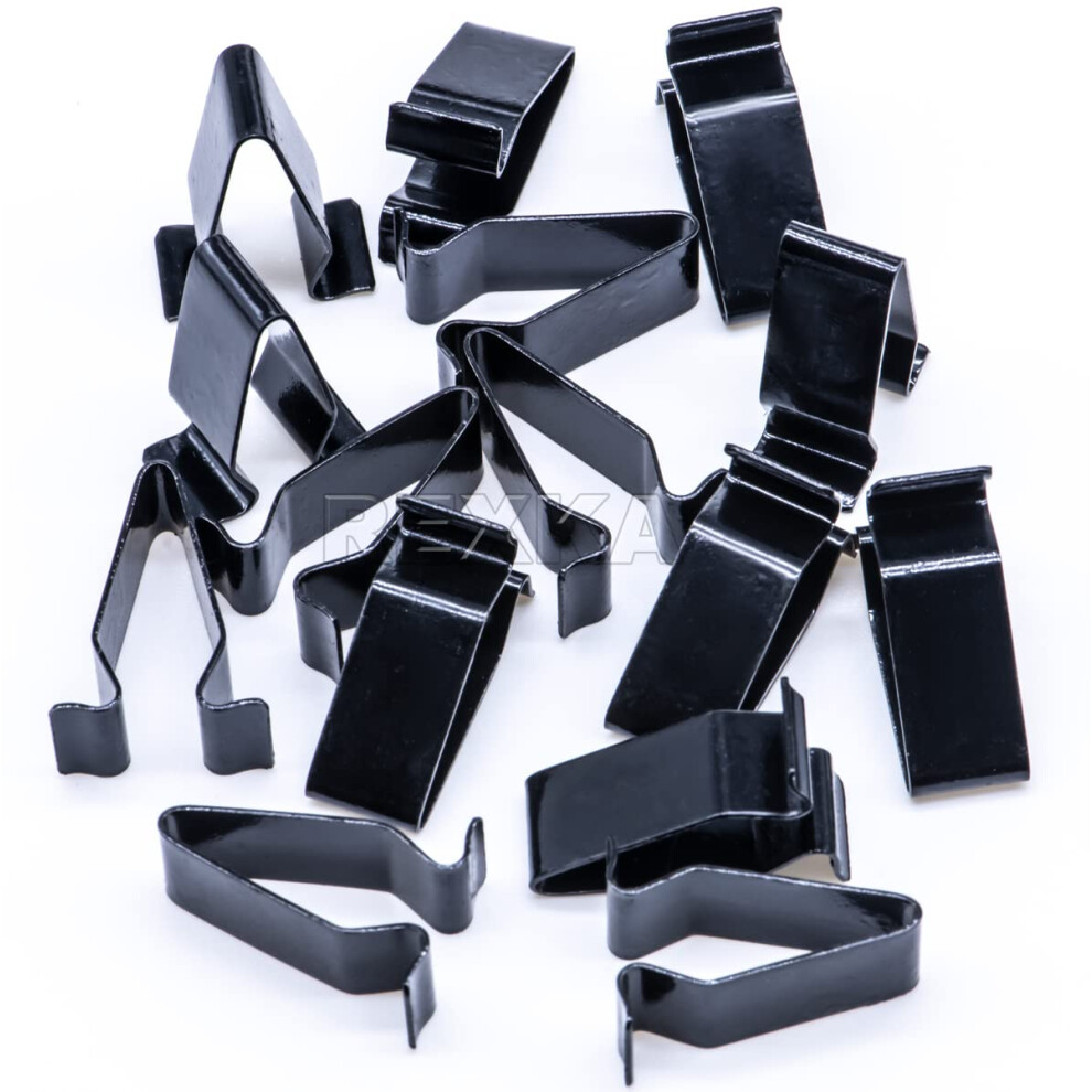 Rexka 15Pcs Metal Trim Panel Spring Clip 22 Mm Compatible With Vw Audi 4A0-867-276 Mercedes Sprinter 0019917670 643375930598
