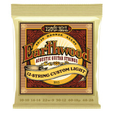 Ernie Ball Earthwood 12-strunowe struny do gitary akustycznej Custom Light 80/20 Bronze 10-48 Gauge (P02013)