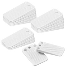 LELE LIFE 15-pack flexibele rubberen waterpaswiggen voor doe-het-zelf, antislip en stapelbare meubelwaterpaswiggen, wiggen voor tafelwiggen, toiletwig