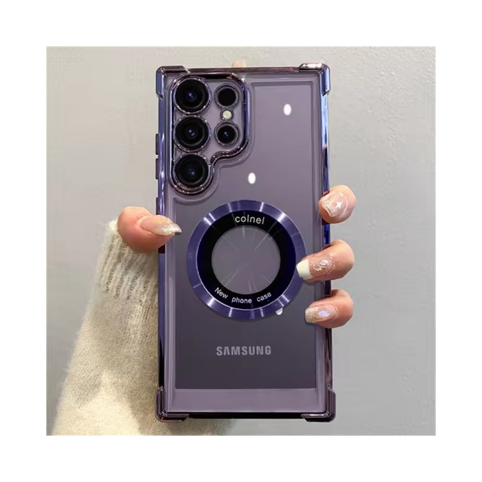 (, S24) For Magsafe Plating Phone Cases For Samsung Galaxy Purple 931287714192
