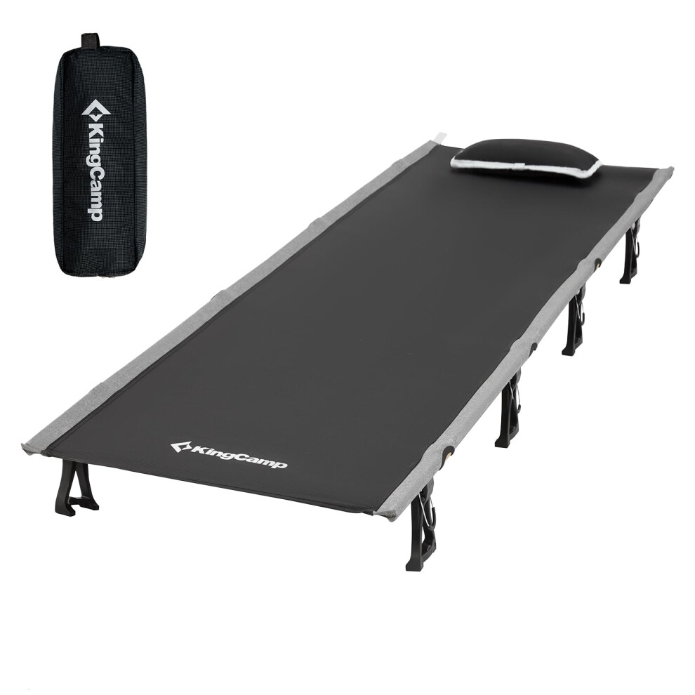 KingCamp Camping Cot Opvouwbaar Draagbaar Zwaar Ultralicht Cot voor Volwassenen Kamperen Tent Wandelen Backpacken Bergbeklimmen Reizen Binnen Buiten B