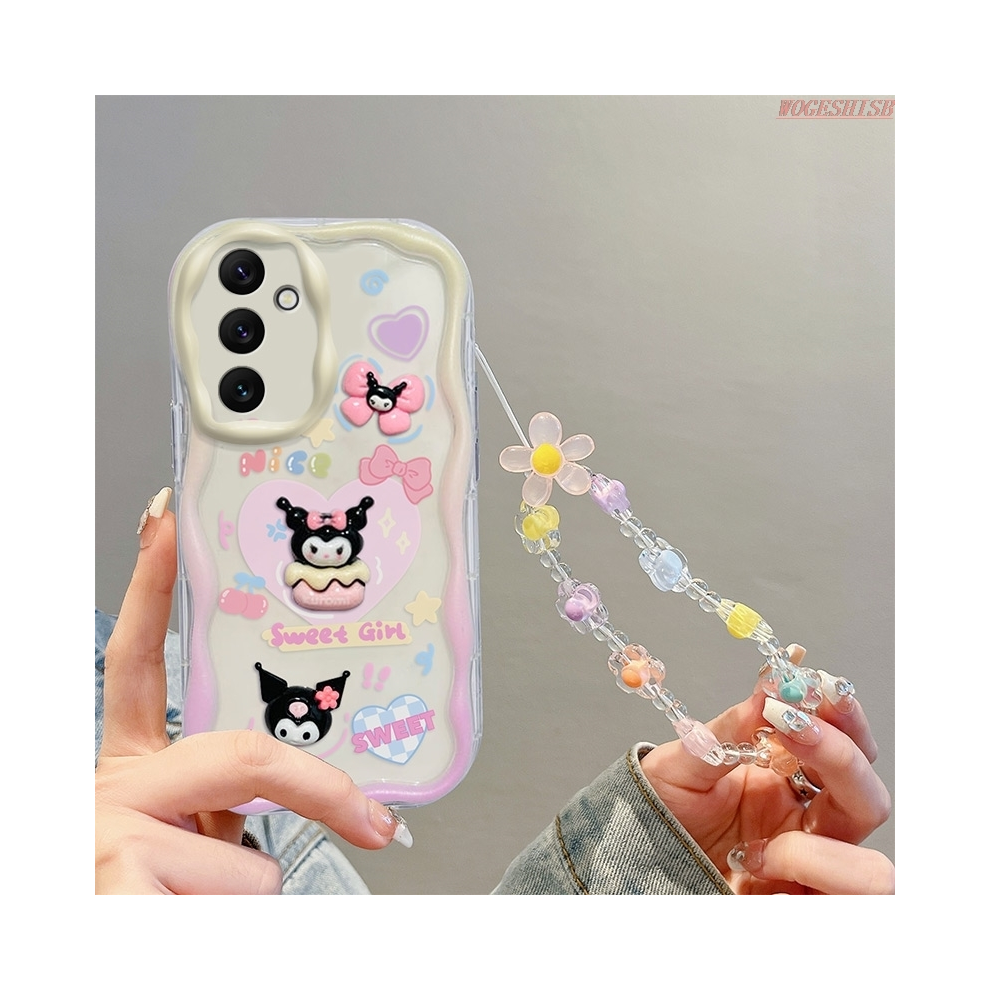 (Kuromi Galaxy A05) Kuromi Cute Bear Case For Samsung Galaxy A02s A03s White 931287717025