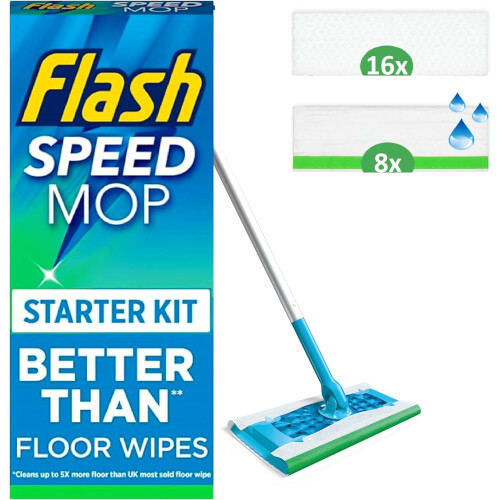 Flash FLASH New Speedmop Sk 16d+8w Plastic Cotton Blue