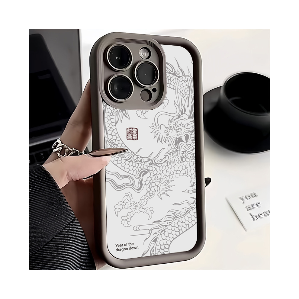 (3, For Iphone Xr) Illusory Color Chinese Dragon Silicone Phone Case 931287708245