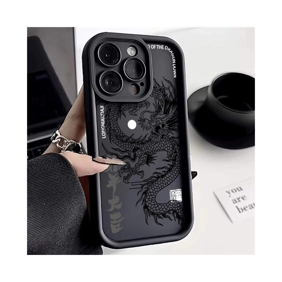 (4, For Iphone Xr) Illusory Color Chinese Dragon Silicone Phone Case 931287709259