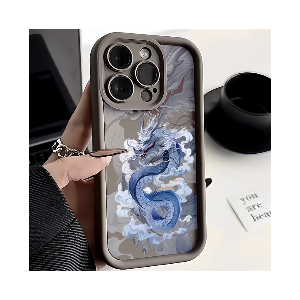 (9, For Iphone Xr) Illusory Color Chinese Dragon Silicone Phone Case 931287709440