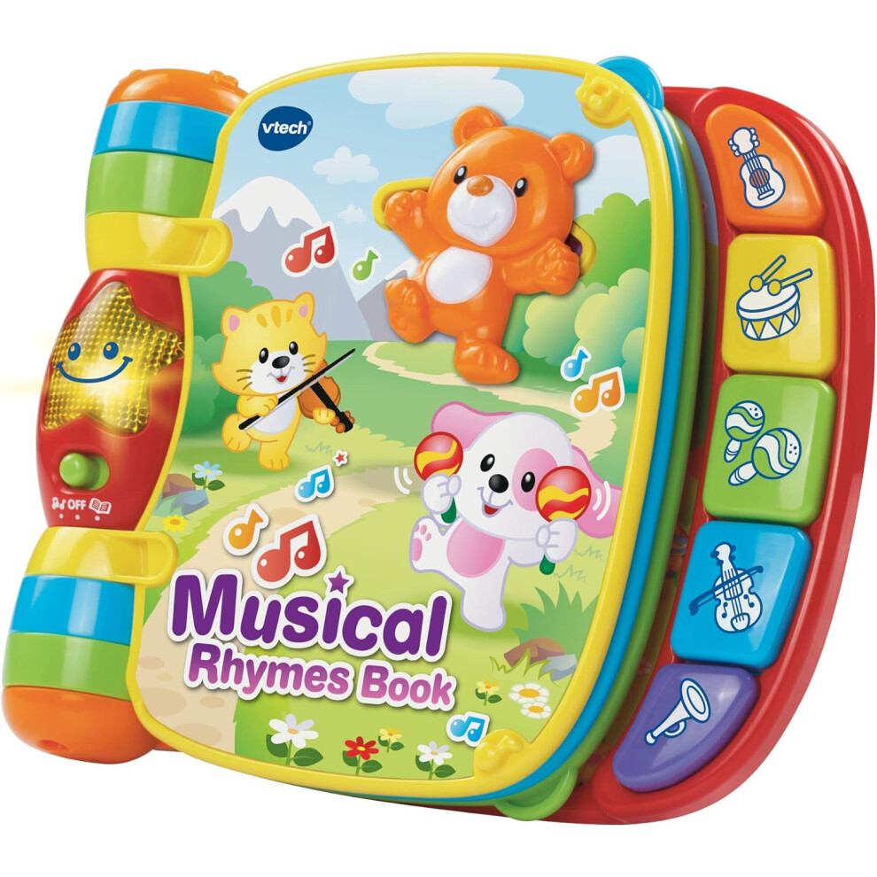 Vtech Baby Musical Rhymes Book, Multicoloured, Toy For Ages 3 Months +