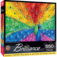 MasterPieces puzzel van 550 stukjes voor volwassenen, familie of jongeren - Peacock Delight - 18""x24""""
