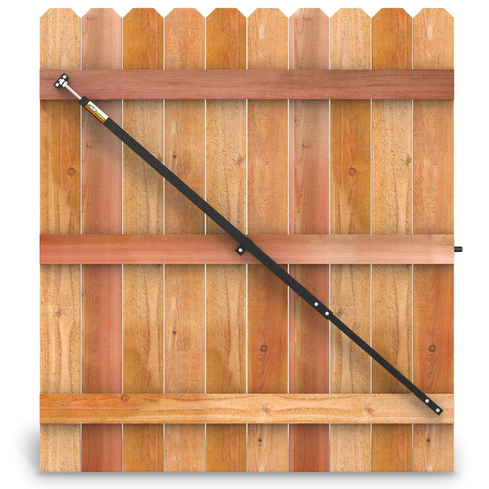 True Latch 7' Telescopic Gate Brace - Wood Privacy Fence Anti Sag Gate Kit - Gate Hardware Kit for Outdoor Wooden Fence Gates  1 PATENTED USA made bra