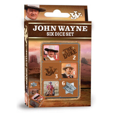 MasterPieces Game Day - John Wayne Dice Pack - 6 delar officiellt licensierad trningsuppsttning - D6 Standardstorlek