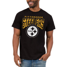 Junk Food Clothing x NFL - Pittsburgh Steelers - Vet logo - Unisex volwassen ventilator T-shirt met korte mouwen voor mannen en vrouwen - maat X-Larg