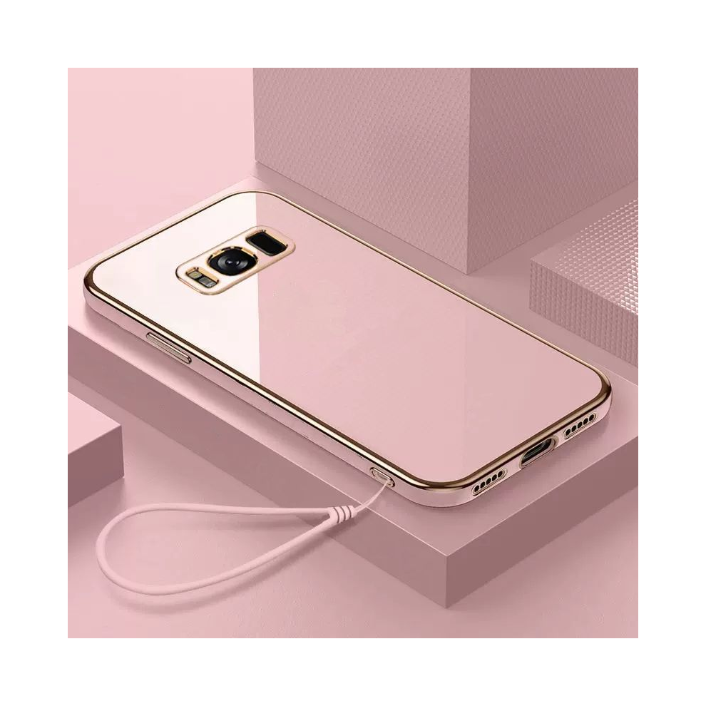 (Gs6d For Galaxy S8) For Samsung Galaxy S8 Case Luxury Square Plating G Pink 931287755874