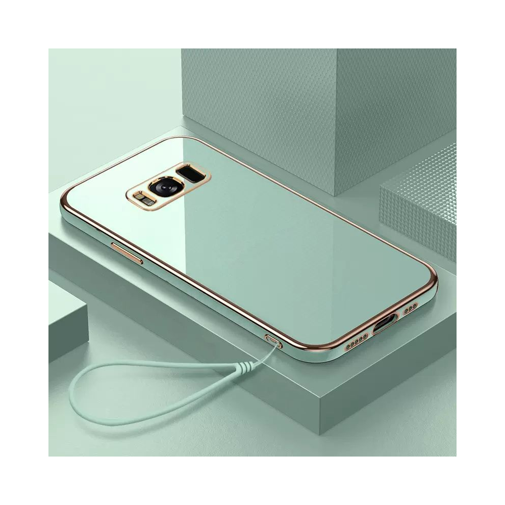 (Gs6d Sky For Galaxy S8 Plus) For Samsung Galaxy S8 Case Luxury Square Plating G Blue 931287755904