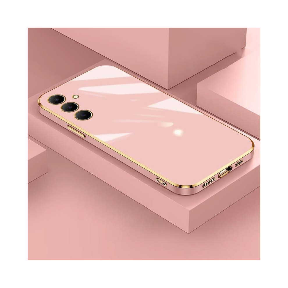 (, Galaxy A22 4G) Electroplated Plating Square Frame Phone Case For Pink 931287753511